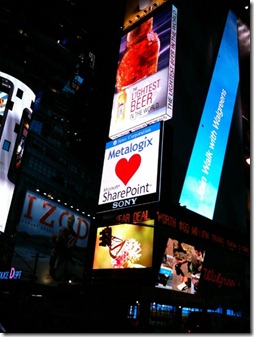 Metalogix loves SharePoint Times Square